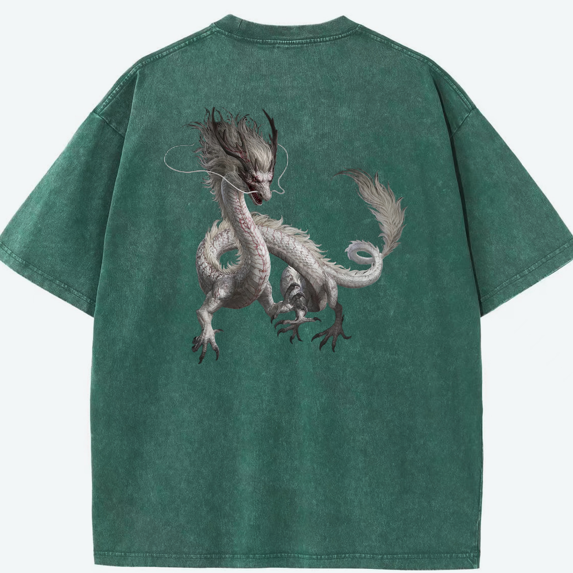 （画像用） Ne Zha 2 ナタ 魔童の大暴れ 綿100% ヴィンテージ風 半袖Tシャツ（背面プリント）